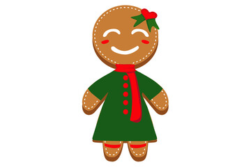 Christmas Smile gingerbread vector