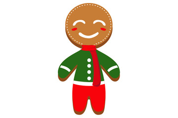 Christmas Smile gingerbread vector