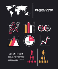 eight demography infographic icons