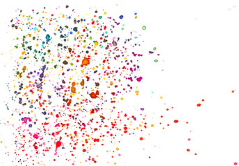 Color drops white background