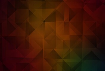 Dark Green, Red vector abstract polygonal template.