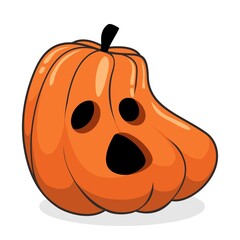 Pumpkin Halloween Cartoon Clipart Vector