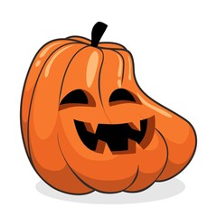Pumpkin Halloween Cartoon Illustrations Vector