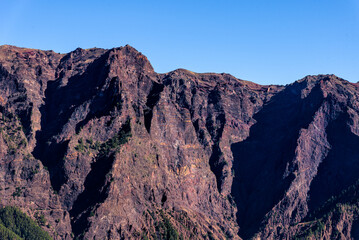 Fototapeta na wymiar National Park of Caldera de Taburiente. Old Volcano Crater. Roque de los Muchachos. La Palma, Canary Islands.