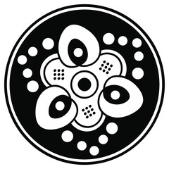 Vector Mandala for coloring book, Indian motifs
