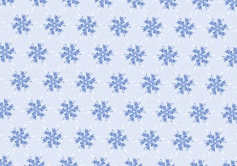 Snowflakes with a watercolor texture. Celebratory background can be used for graphic designs Christmas, invitations and greeting cards, photo frames, posters, winter holidays. Pattern
