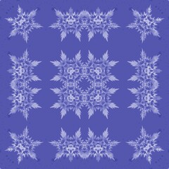 Snowflakes with a watercolor texture. Celebratory background can be used for graphic designs Christmas, invitations and greeting cards, photo frames, posters, winter holidays. Pattern