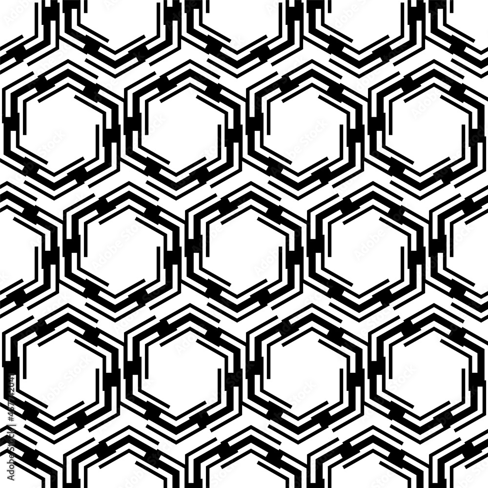Poster geometric seamless pattern. abstract geometry background. repeated black and white texture. geometri