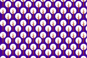 winter tree theme pattern
