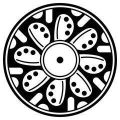 Mandala for coloring book, Indian motifs