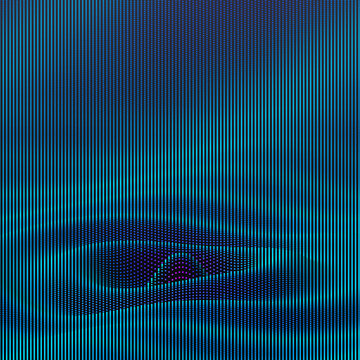 Ripple on 3D digital surface: digital data analytics or big data concept. Visualization of soundwaves or digital sound. Waves circles on VR water surface. Abstract background, vector illustration.