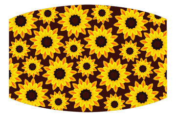 Sunflower theme mask design