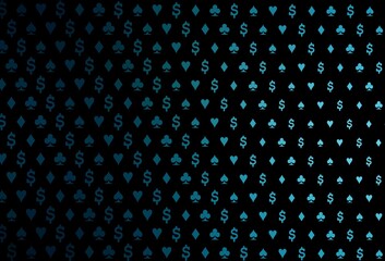 Dark blue vector layout with elements of cards.