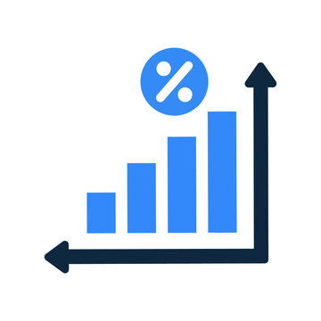 Interest Rate, Growth Icon. Simple Flat Design Concept.