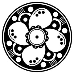 Mandala for coloring book, Indian motifs