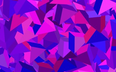 Dark Purple, Pink vector background with polygonal style.