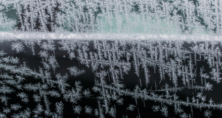 Icy car window