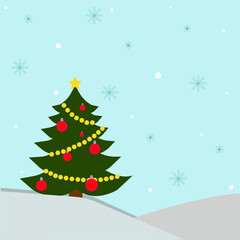 background with christmas tree for new year