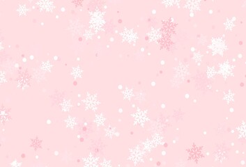 Light Red vector background with xmas snowflakes.