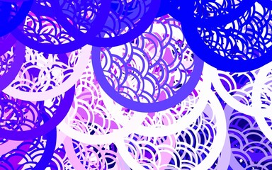 Light Purple, Pink vector Blurred decorative design in abstract style with bubbles.