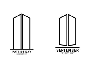 USA September 11 Patriot Day. 9/11 USA Patriot Day 2001 vector stock illustration