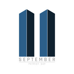 USA September 11 Patriot Day. 9/11 USA Patriot Day 2001 vector stock illustration - obrazy, fototapety, plakaty