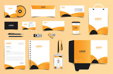 Branding stationery design template. Stationery mockup vector megapack set. Brand identity with corporate and business company in vector format