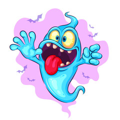 Cute cartoon ghost. Illustration of a cute ghost for the holiday Halloween. Unique design, Children's illustration. Use the product for printing on clothing, accessories, party decorations.