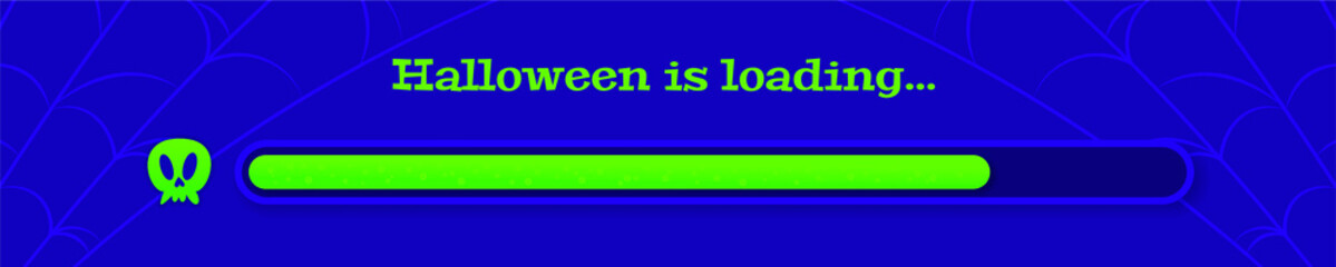 Halloween progress bar illustration