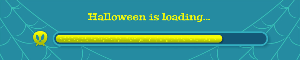 Halloween loading bar illustration
