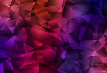 Dark Blue, Red vector low poly layout.