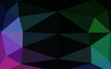 Obraz premium Dark Multicolor, Rainbow vector polygonal background.