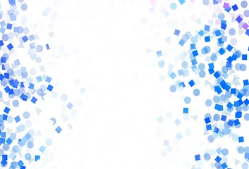 Light Blue, Red vector template with crystals, circles, squares.