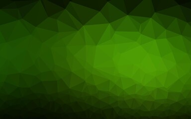 Obraz premium Dark Green vector polygon abstract background.