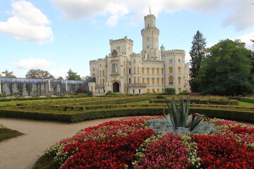 Hluboka castle in South Bohemia, Czech Republic