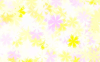 Light Pink, Yellow vector abstract background with flowers.