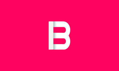 B is a very attractive vector with a stylish 3D design and pink background.