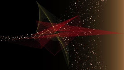 Abstract particles art on dark background © ismed