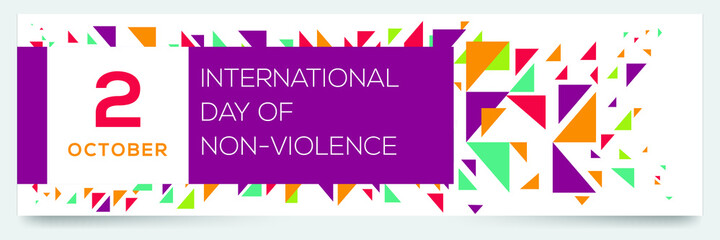 Creative design for (international day of nonviolence), 2 October, Vector illustration.