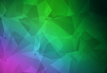 Light Pink, Green vector template with chaotic poly shapes.