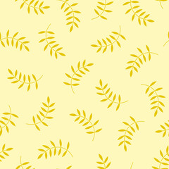 Fototapeta na wymiar Seamless pattern with gold leaves