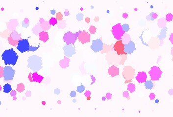 Light Purple vector backdrop with memphis shapes.