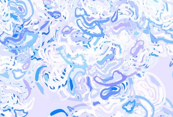 Light BLUE vector template with chaotic shapes.