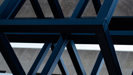 blue structural beams 