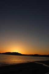 瀬戸内海の夕陽と地球の美しさ　山口県