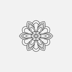 PSimple Mandala Shapes for Coloring. Mandala Vector. Flower. Flower. Oriental. Book Pages. 