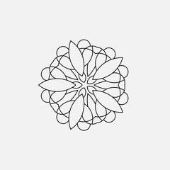 PSimple Mandala Shapes for Coloring. Mandala Vector. Flower. Flower. Oriental. Book Pages. 