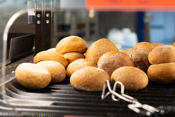 Natural whole wheat bread for vegetarians who respect animals. Concept, food photography.