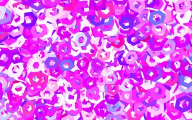 Light Blue, Red vector backdrop with hexagons.