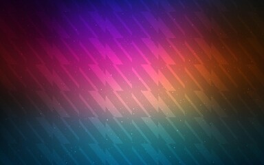 Dark Multicolor vector background with straight lines.